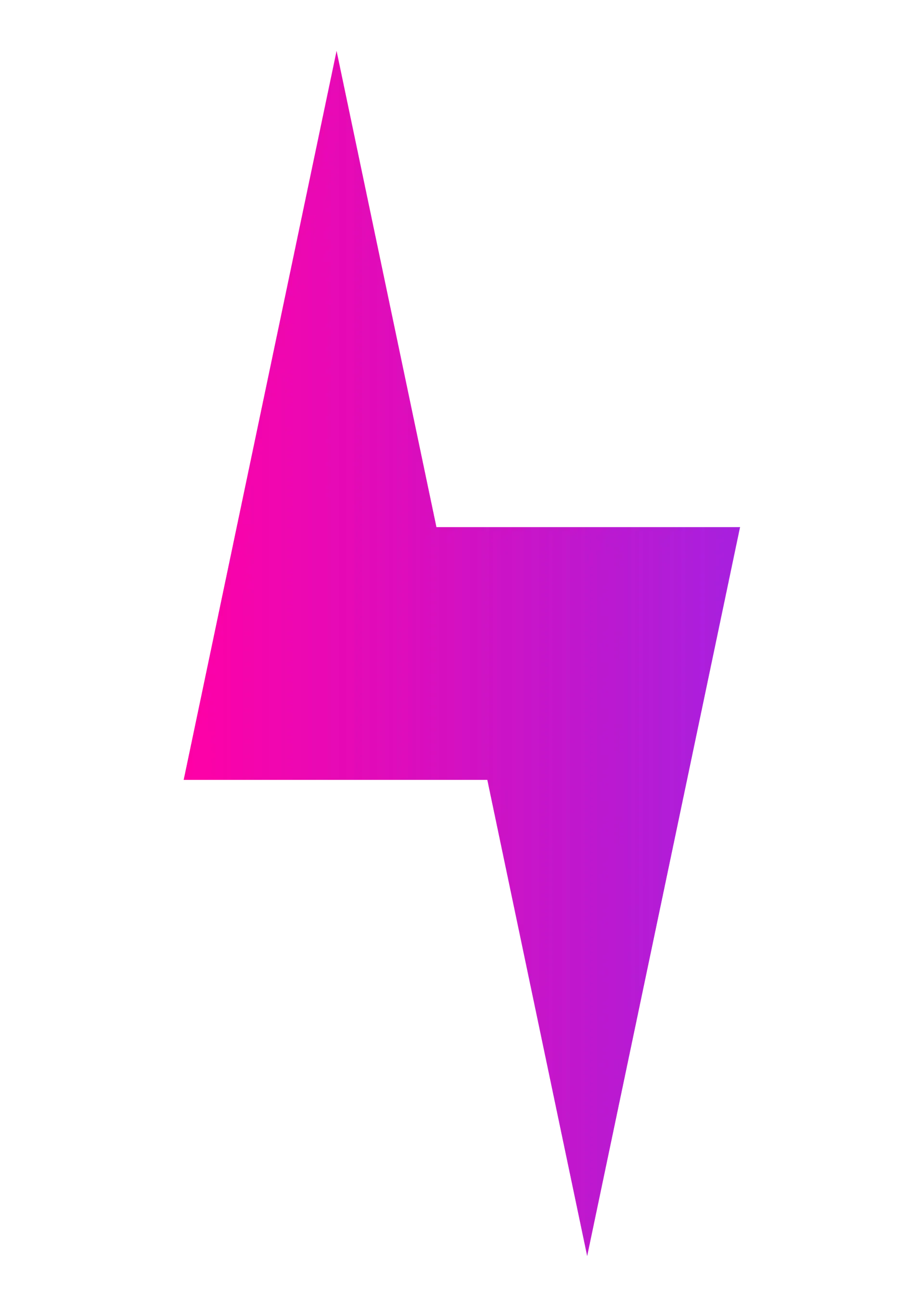 Magenta lightning bolt icon on a white background