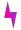 Magenta lightning bolt icon on a white background