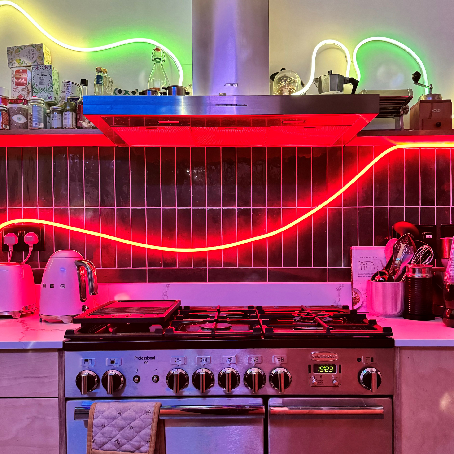 Kitchen - Modern birch ply with lighting