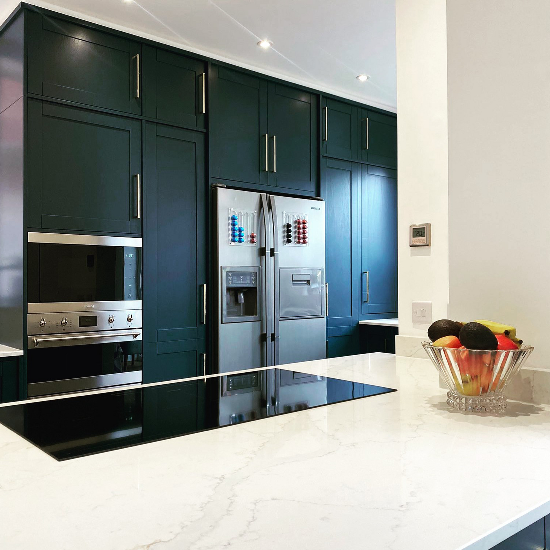 Kitchen - Modern blue shaker with tall units