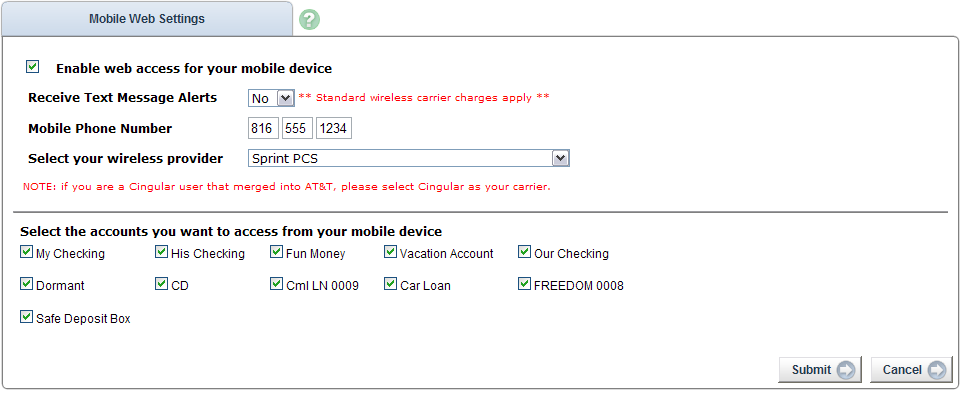 A screenshot of a web page that says ' enable with access for new device '
