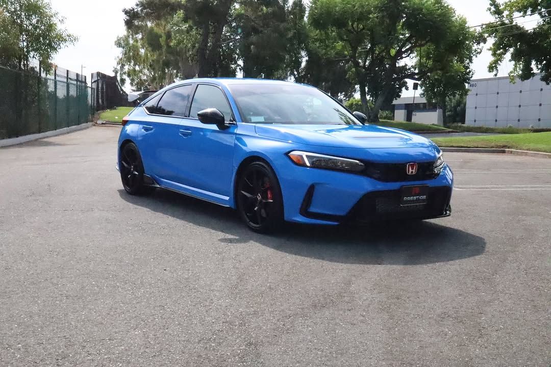 vehicle with ceramic coating parked outside