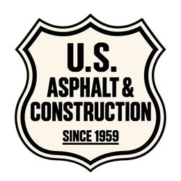 U.S. Asphalt & Construction shield logo with bold black text and “Since 1959” under it