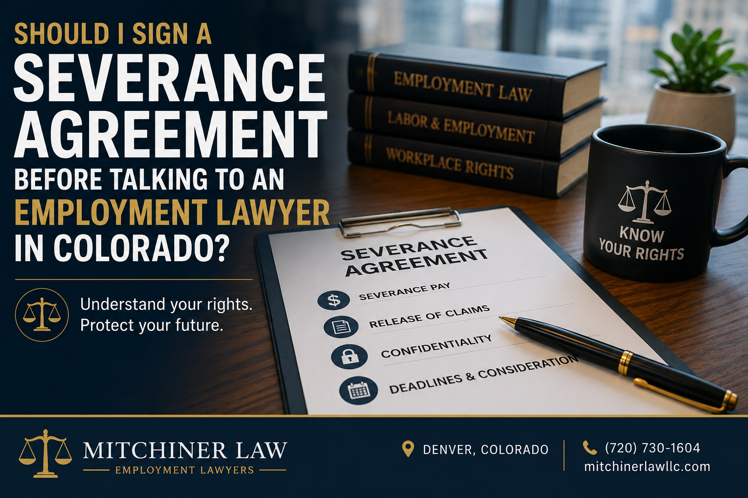 Colorado severance agreement review and employee rights before signing