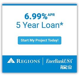 Regions Bank loan ad: 6.99% APR, 5-year loan, 
