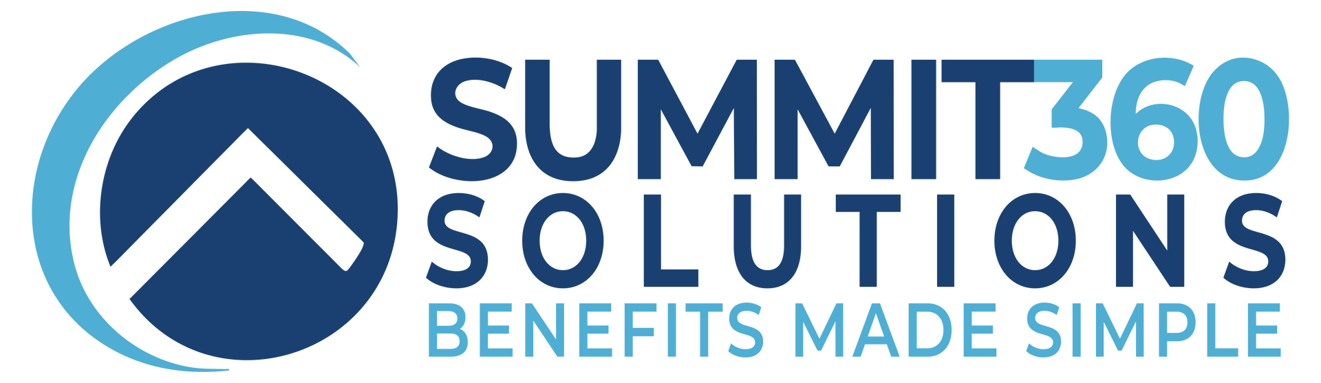 Summit 360 Solutions logo: dark blue circular logo with text "SUMMIT 360 SOLUTIONS" and tagline.