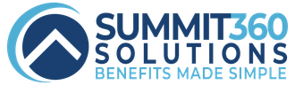 Summit 360 Solutions logo: dark blue circular logo with text "SUMMIT 360 SOLUTIONS" and tagline.