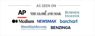 As seen on badge with: AP news, The Globe & Mail, Business Insider, Newsmax, Medium, StreetInsider, Benzinga, Barchart