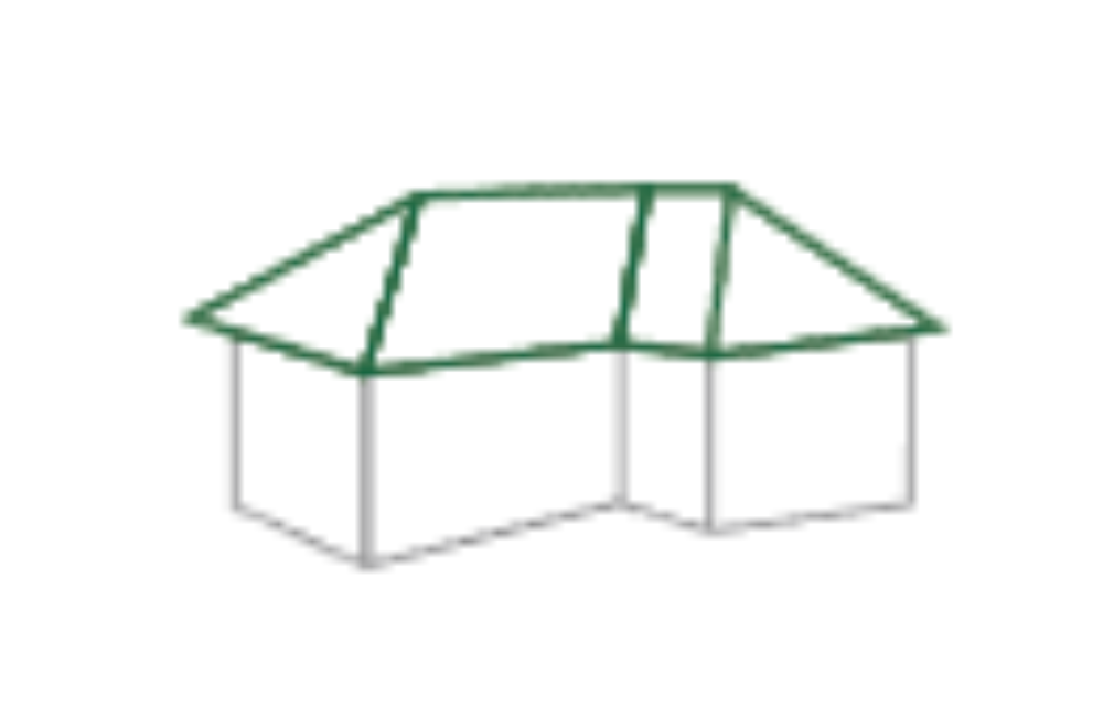Cross hipped roof