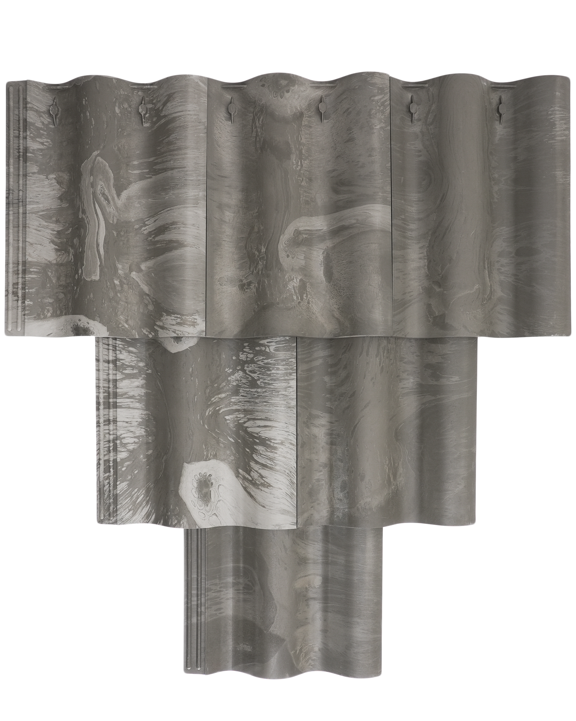 Graphite spanish barrel tiles sample