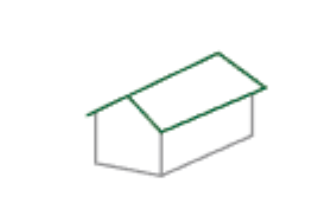Open gable roof