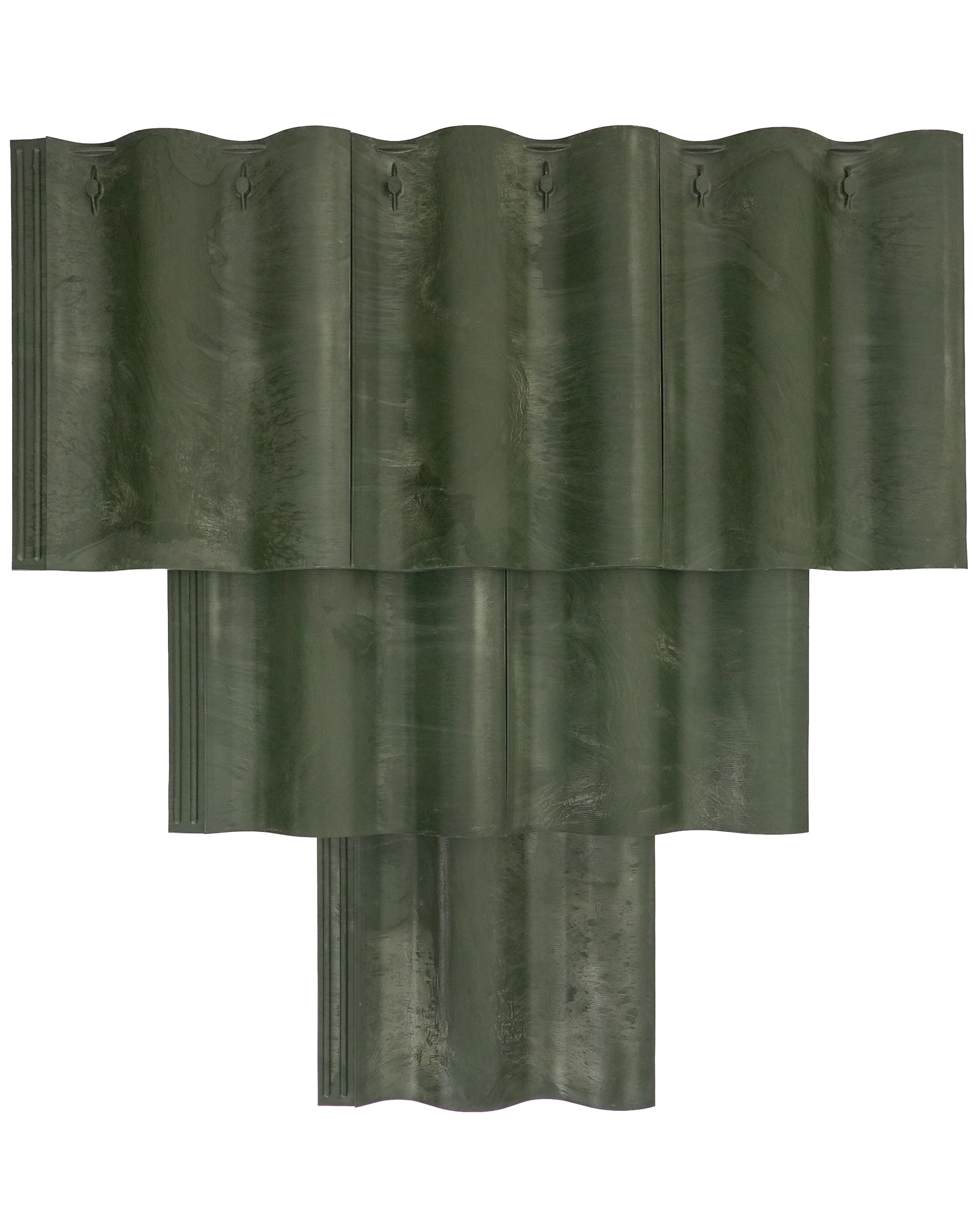 Pine Green spanish barrel tiles sample
