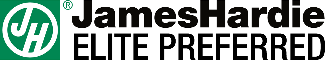 James Hardie Elite Preferred logo with green and white circle and text.