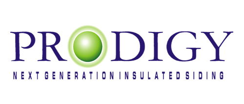 Prodigy logo with a green orb, and text