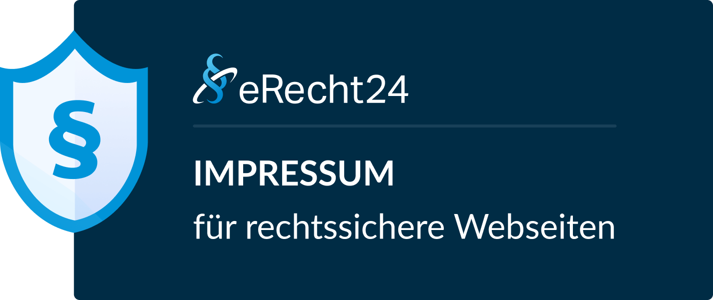Siegel für rechtssicheres Impressum Siegel für rechtssicheres Impressum
