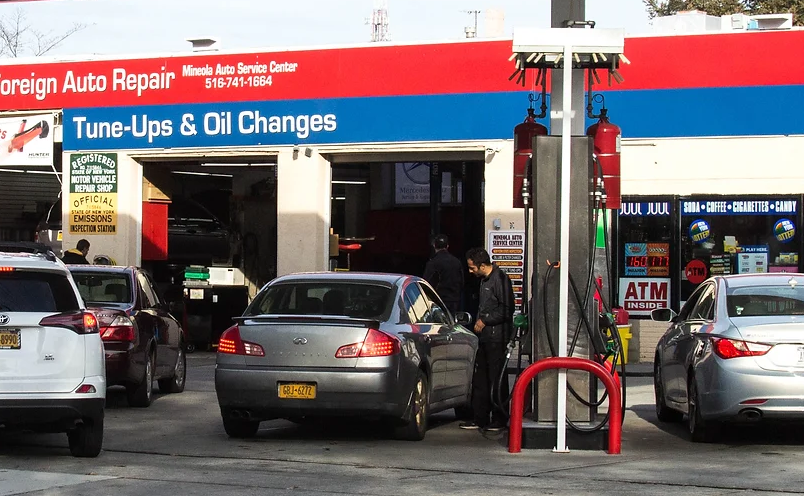 A foreign auto repair tune ups and oil changes full service gas station