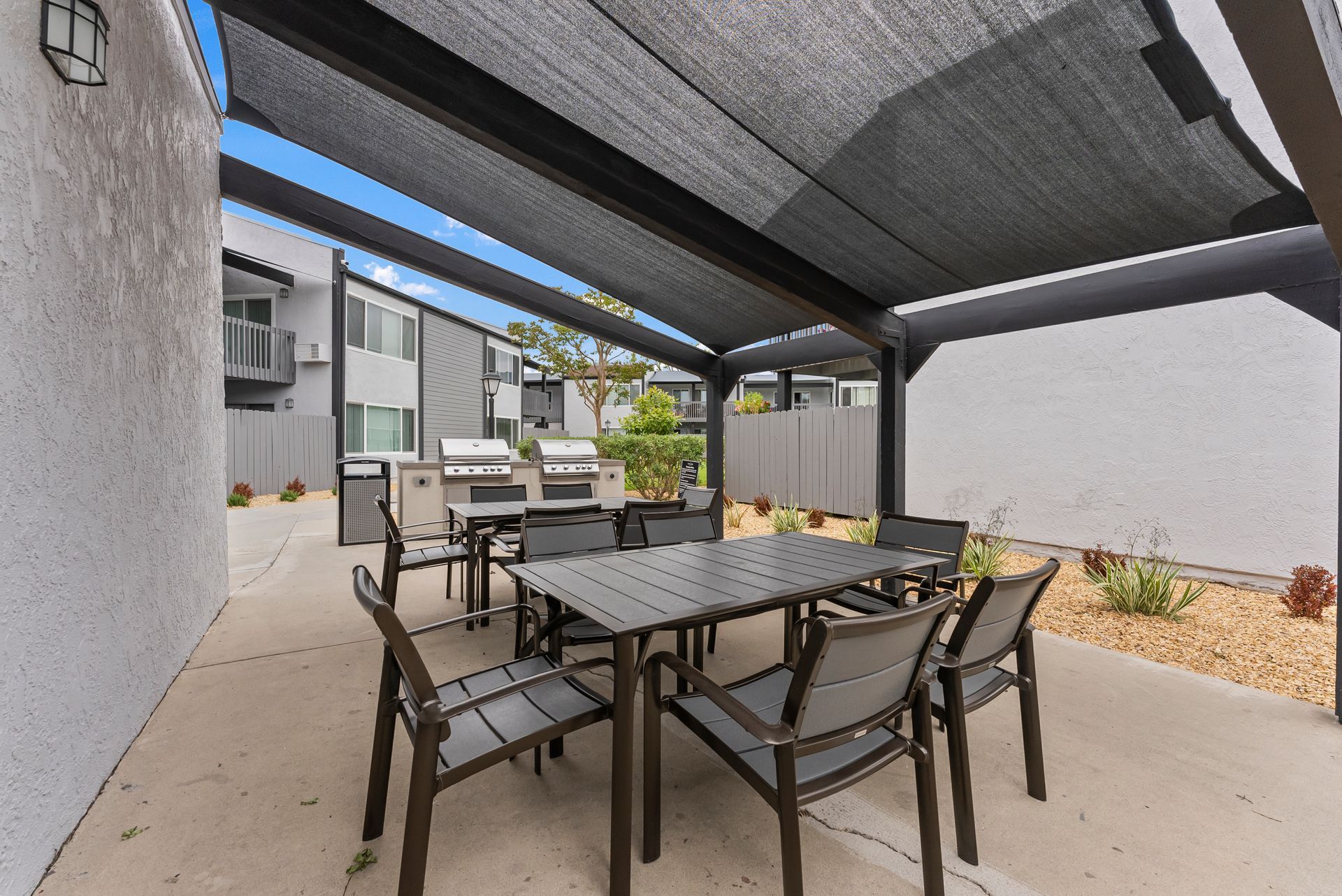 Exterior photo of The Edward Apartments - Patio