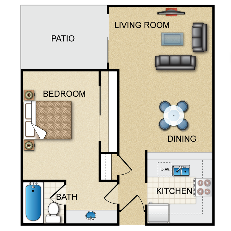 1 Bed | 1 Bath