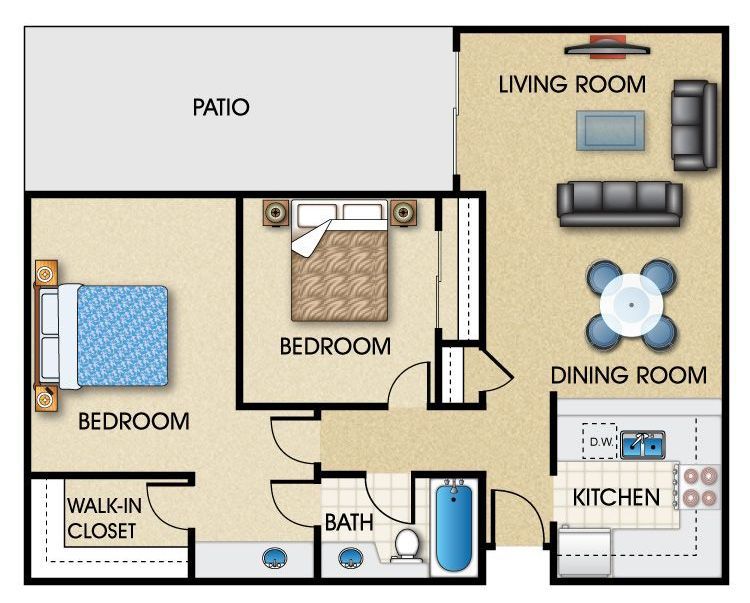 2 Bed | 2 Bath