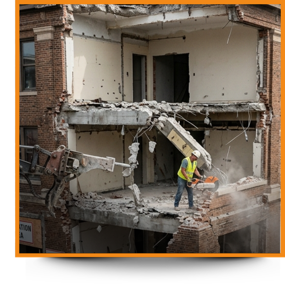 An image of site demolition 