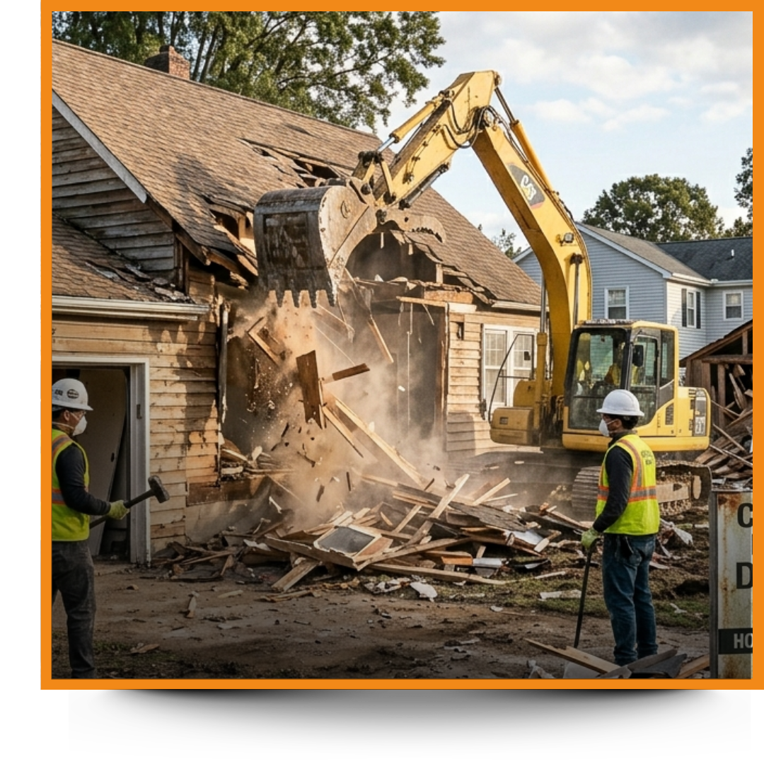 An image of site demolition