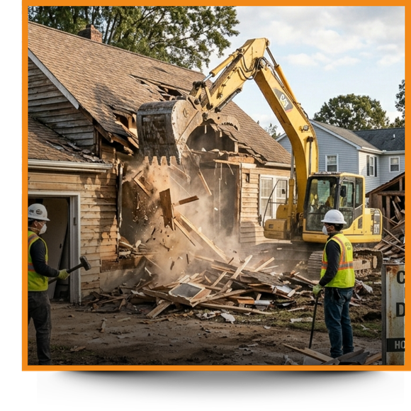 An image of site demolition 