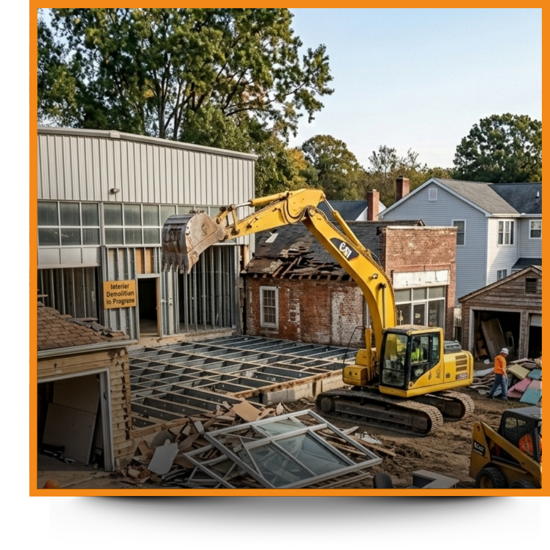 An image of site demolition