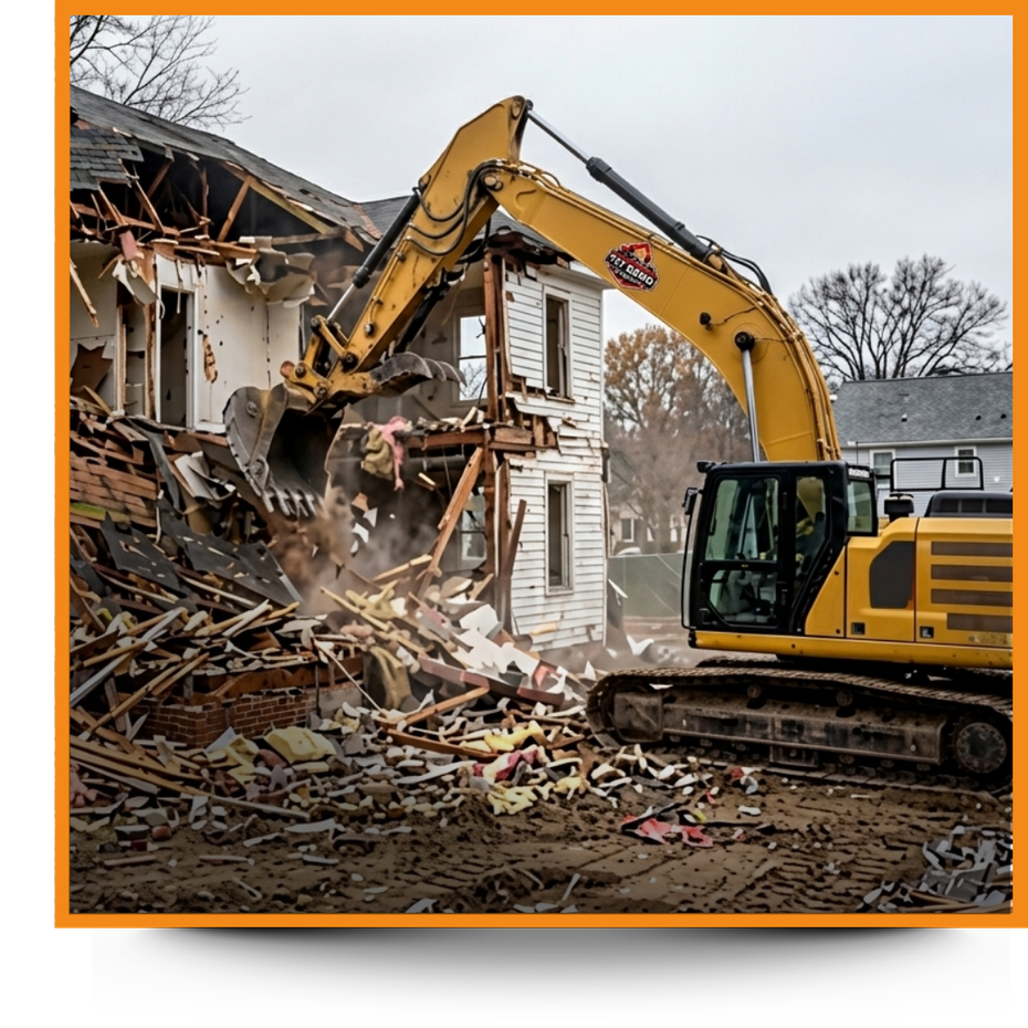 An image of site demolition 