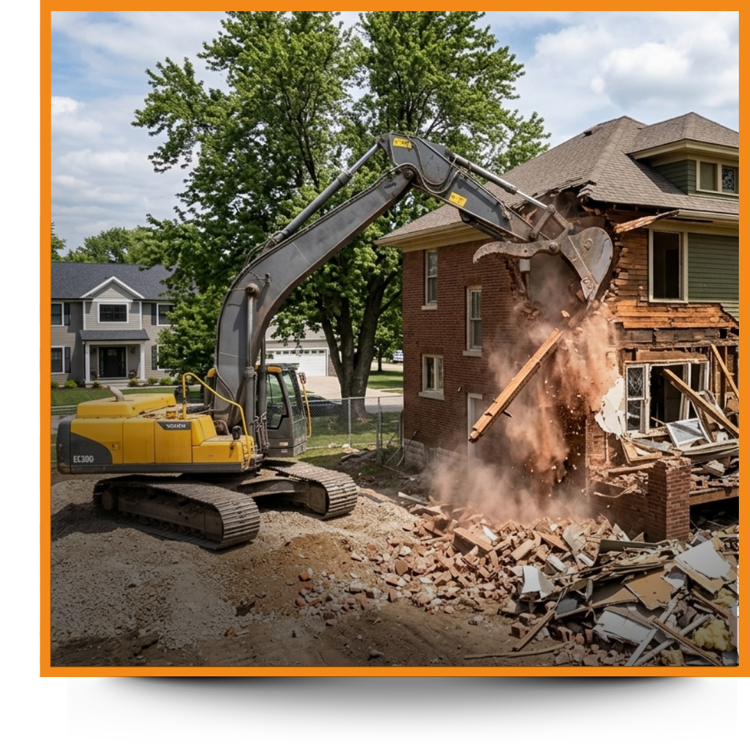 An image of site demolition