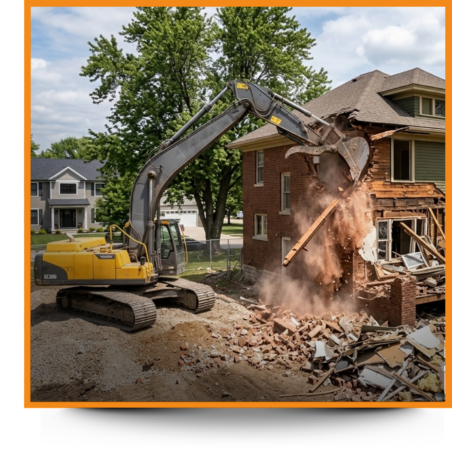 An image of site demolition 