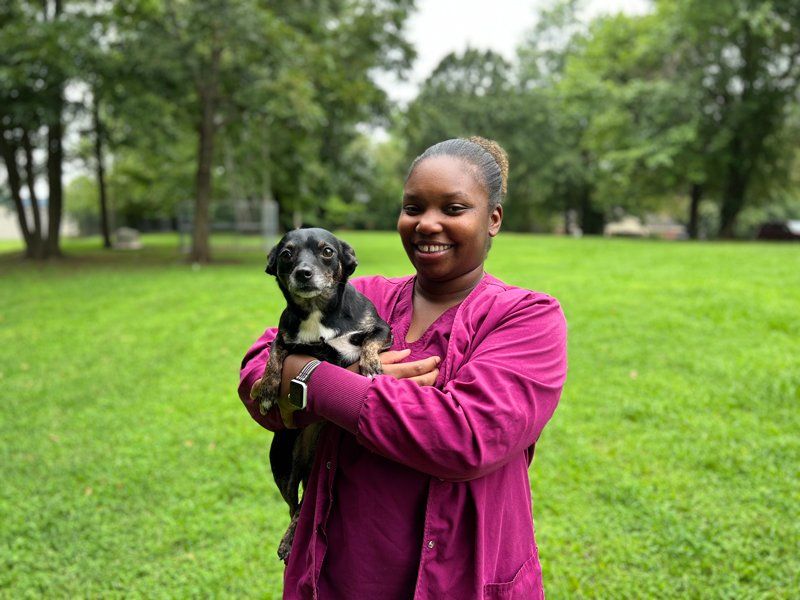 Dana Holding A Dog — Bartlett, TN — Wolfchase Animal Hospital