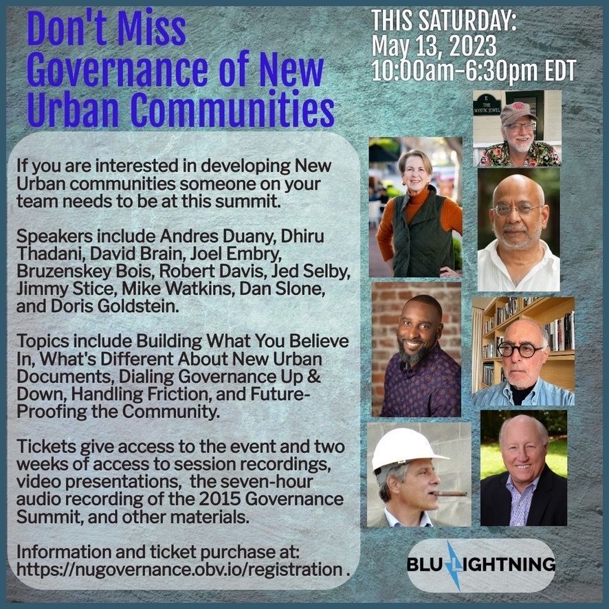 Governance of New Urban Communities summit 2023 featuring Bruzenskey Bois