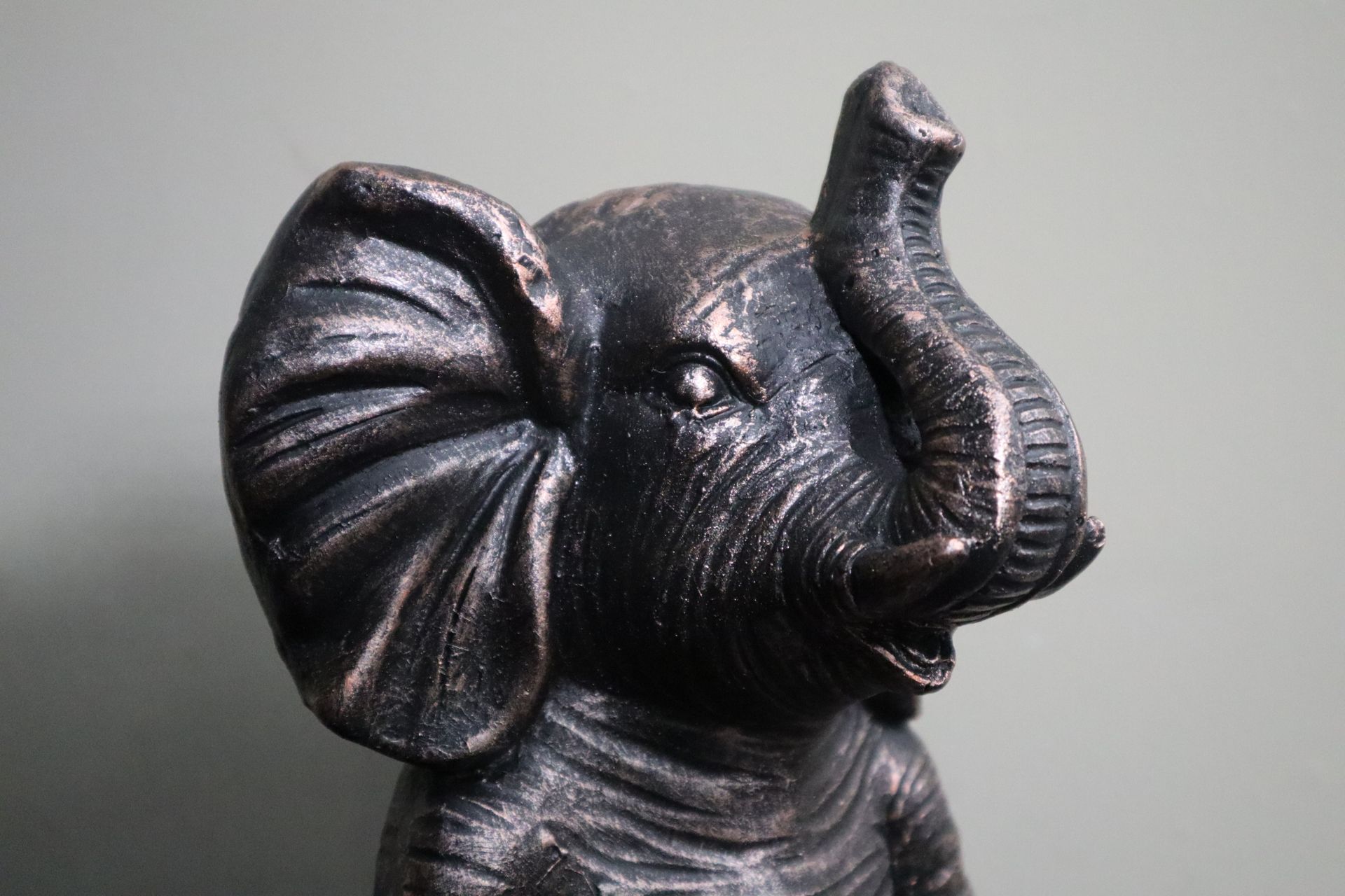 Olifant meditatie beeld 34 cm tuinbeeld zen decoratie dierenbeeld