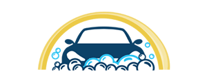 four seasons auto wash car wash in dry ridge kentucky, white full color logo of car in wash bay with bubbles