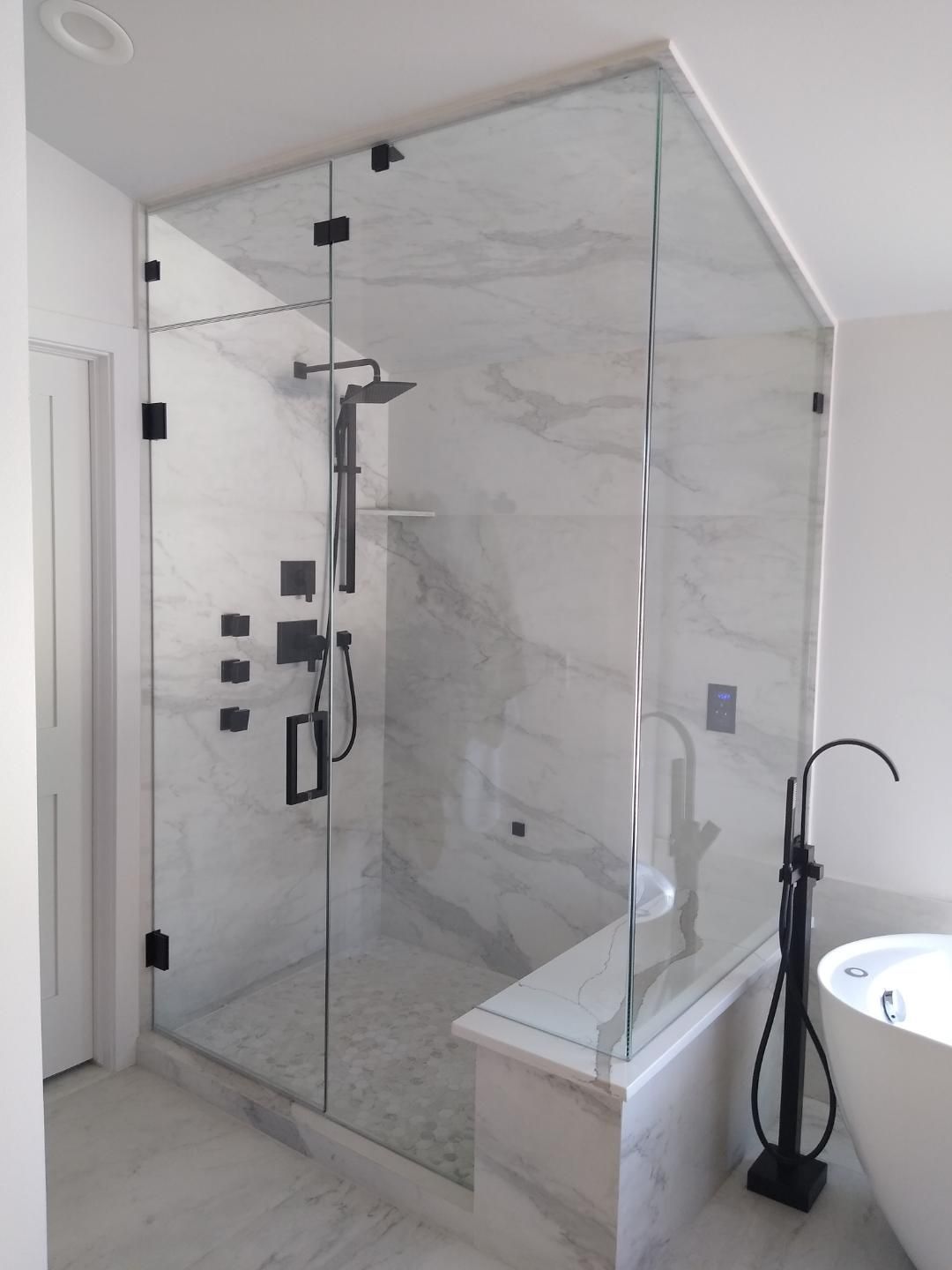 Custom shower enclosure installation