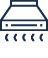 Simple line icon of a washing machine with laundry marks underneath