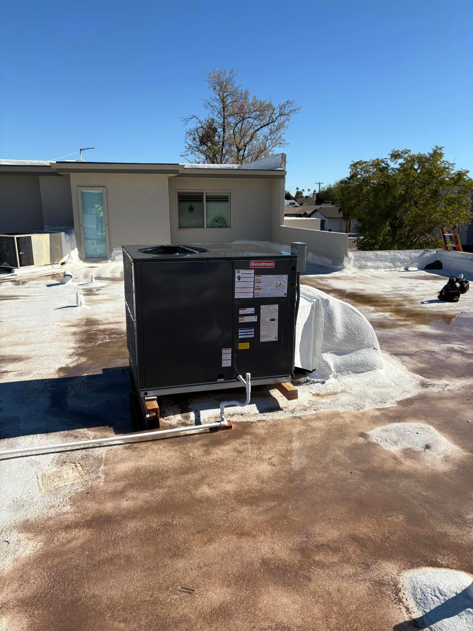 New Hvac Unit installed by Western Sky Mechanical in the Phoenix sun