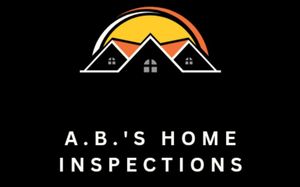 A logo for a company called a.b. 's home inspections