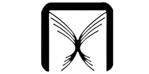 A black and white drawing of a tree with a x in the middle.