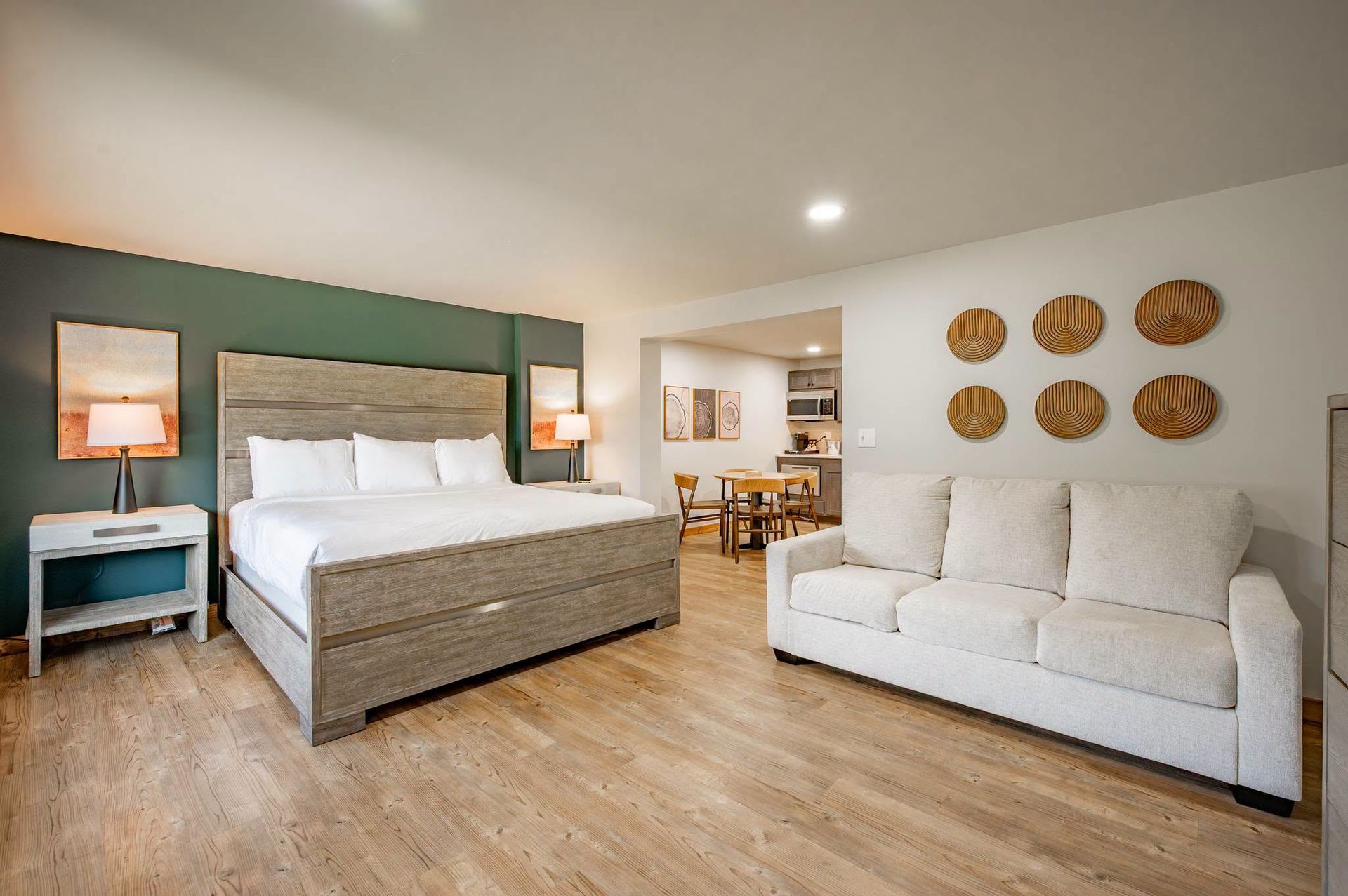 Guest bedroom at Cove Creek Lodge