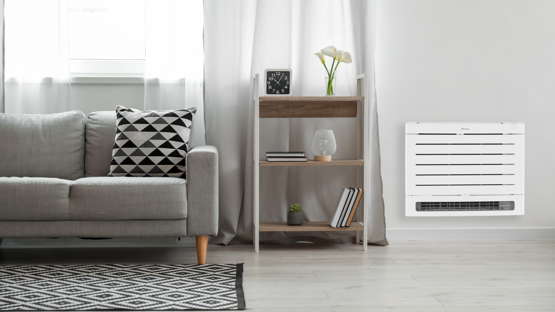Daikin floor console in living room