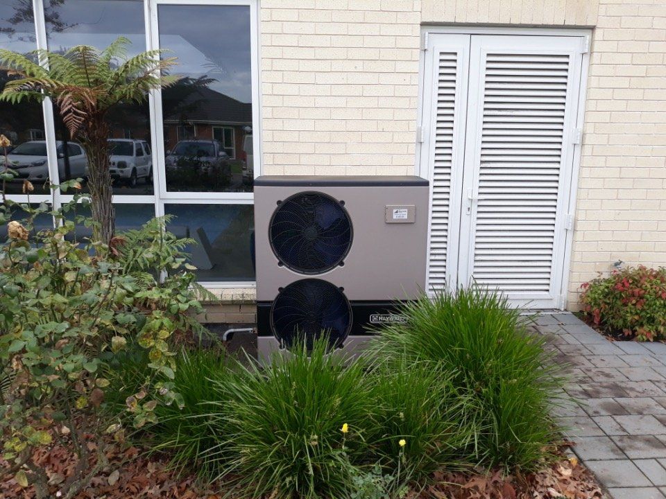 Swimming pool heat pump installed at Diana Isaac Retirement Village.