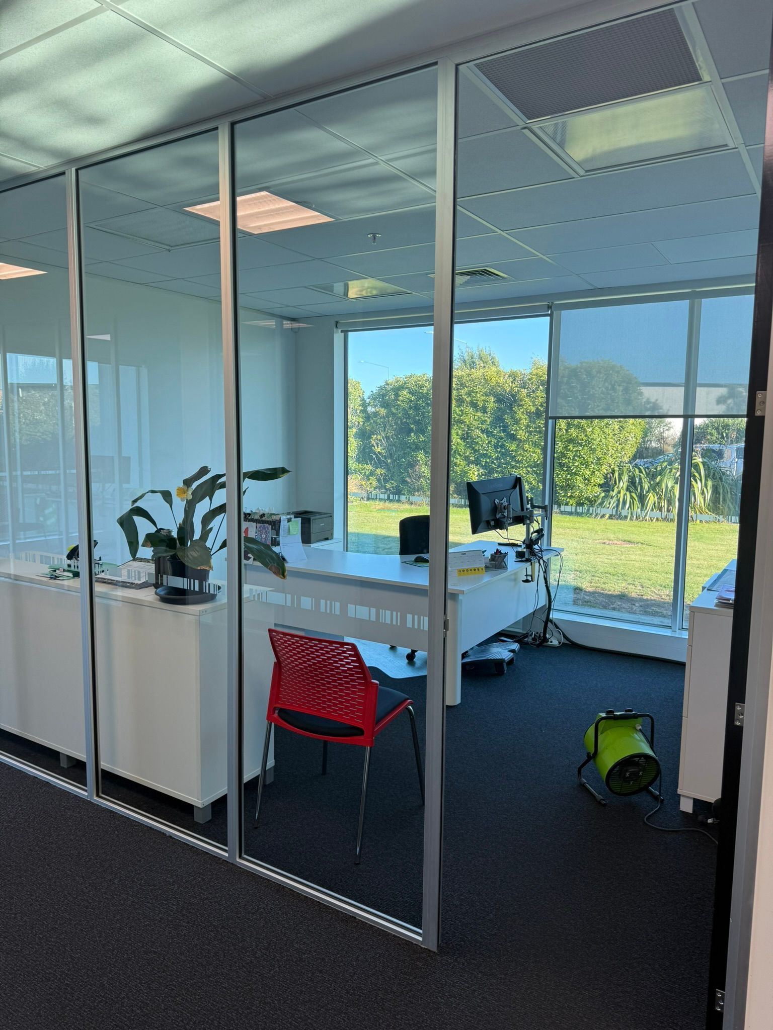 Air conditioning grille in Haydn's offices in Christchurch, installed by The Heat Pump People