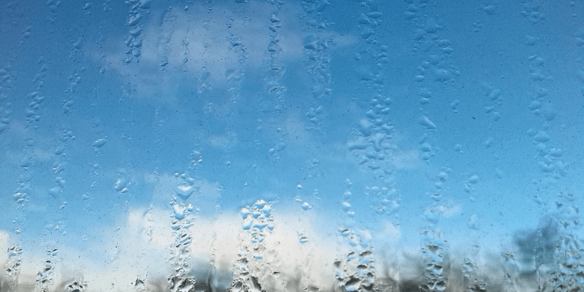Window with rain drops