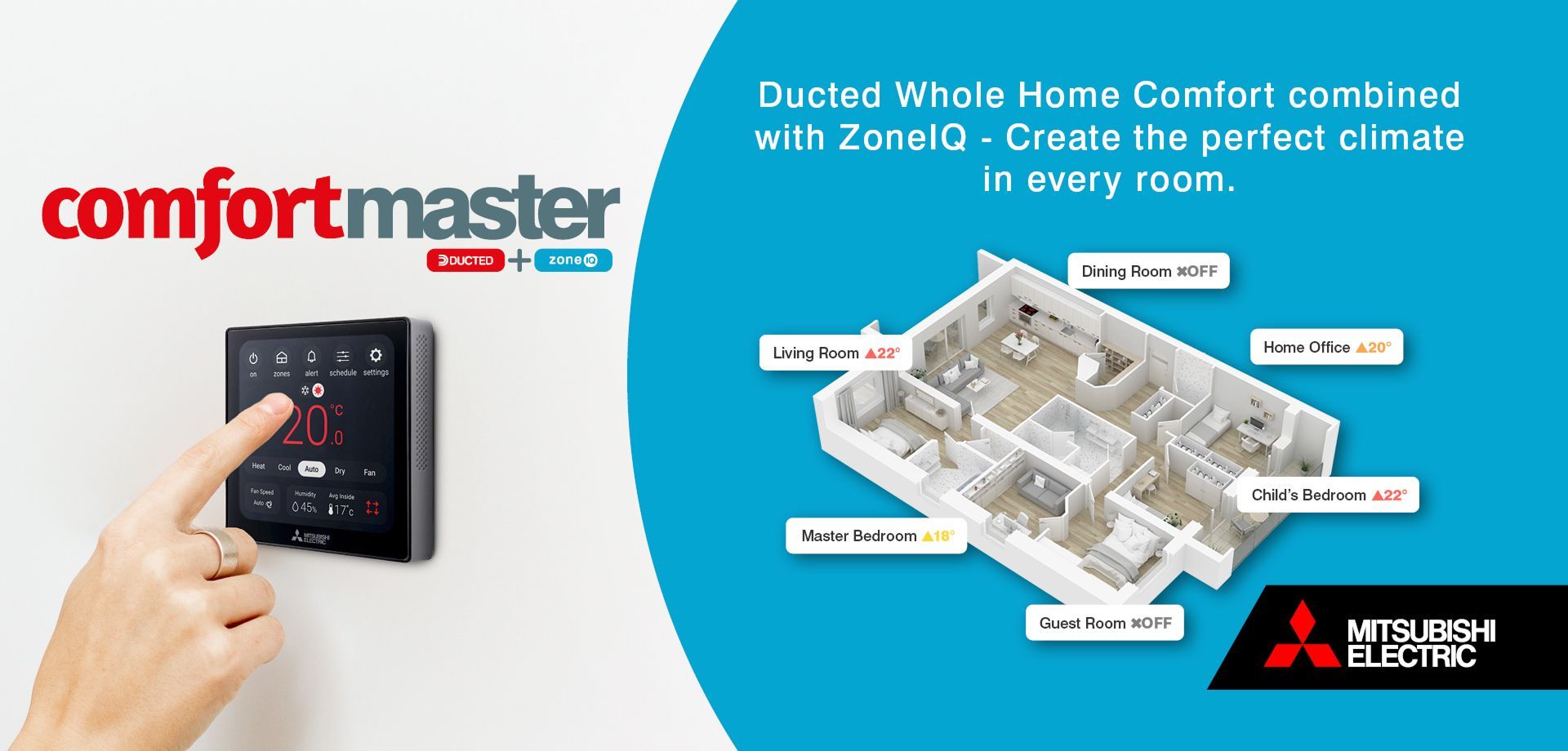 Heating Zone Monitor Mitsubishi ComfortMaster: Room-by-Room Comfort | Christchurch