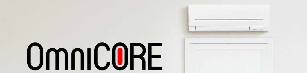 Mitsubishi Electric Omnicore heat pup above door frame
