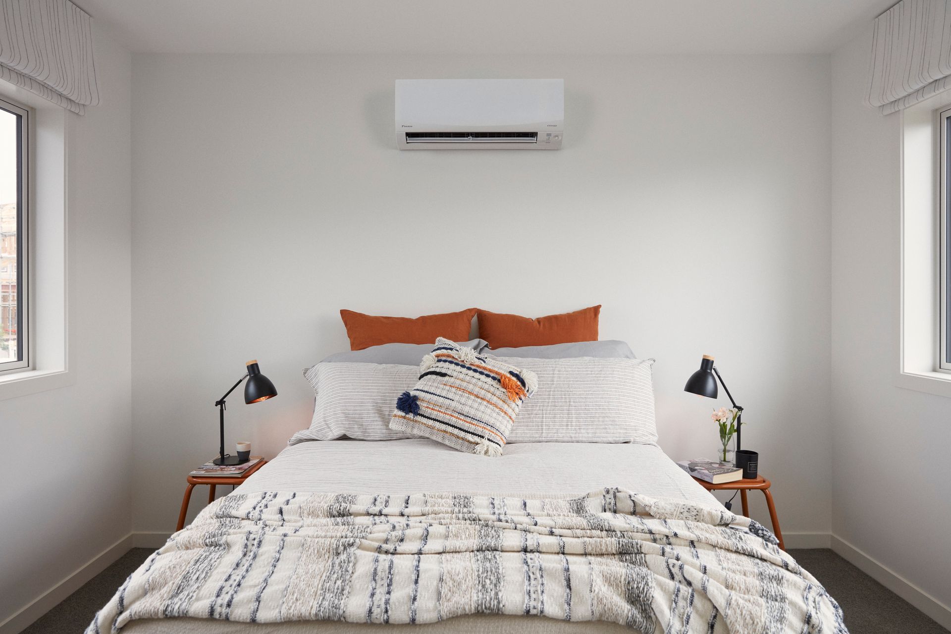 Heat pump in bedroom