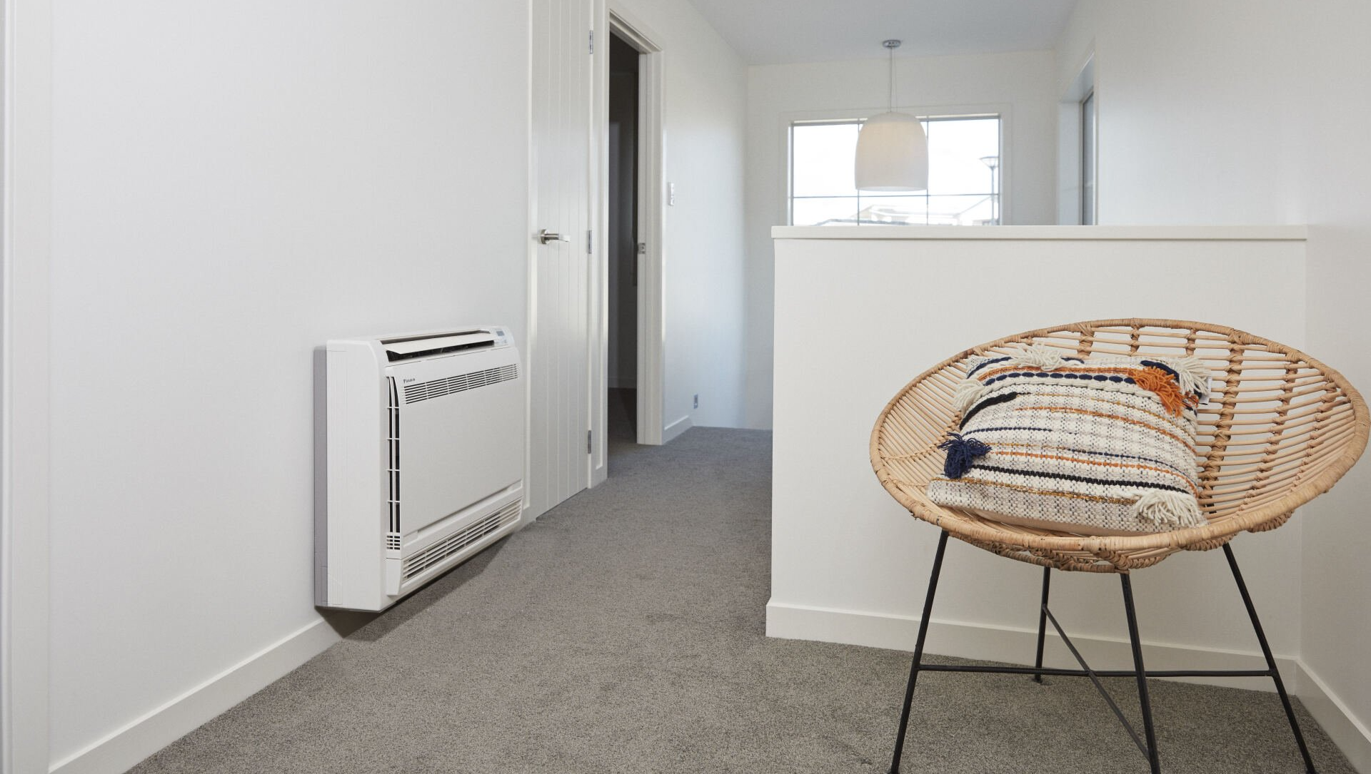 Daikin heat pump in hallway