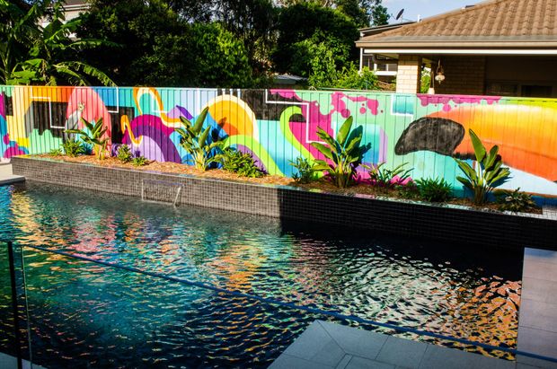 Swimming Pool & Pavilion With Green Garden — Brisbane, QLD — Norfolk Pools