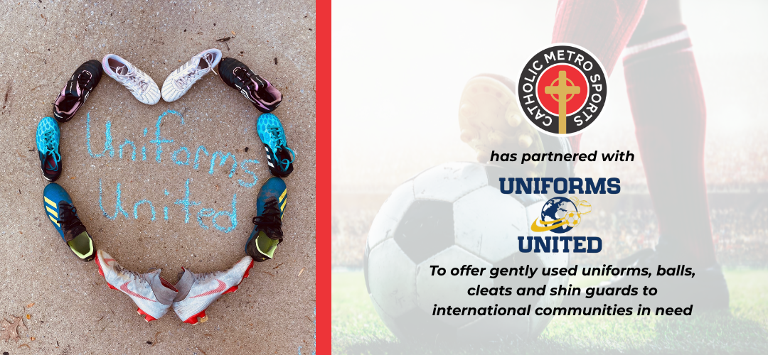 Decorated heart-shaped stone beside text about partnering with Uniformed United to support homeless communities